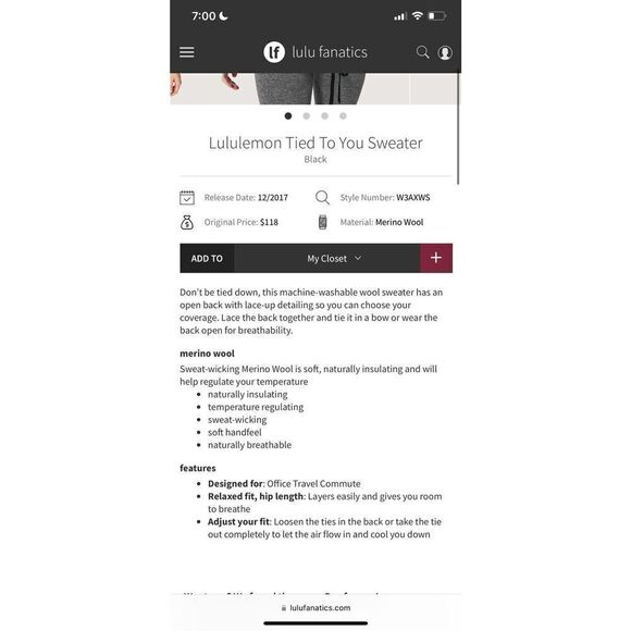 Lululemon tied to you sweater - Picture 4 of 10